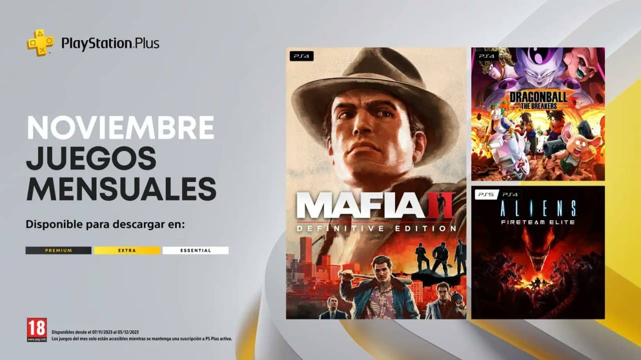 Juegos mensuales de PlayStation Plus de noviembre  Mafia II: Edición  Definitiva, Dragon Ball: The Breakers, Aliens Fireteam Elite – PlayStation.Blog  en español