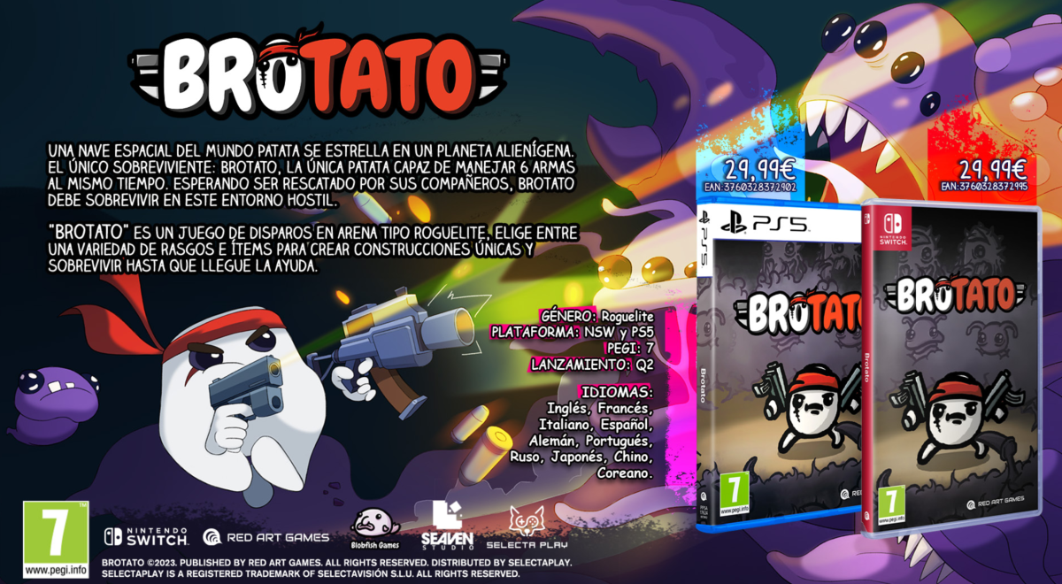 ¡Selecta Play lanzará en España la edición física de Brotato!