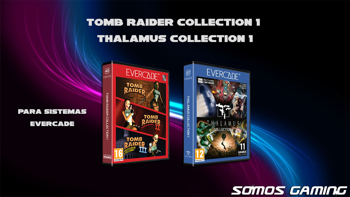 La épica franquicia Tomb Raider y el prestigioso editor británico Thalamus protagonistas de los nuevos cartuchos de los sistemas Evercade