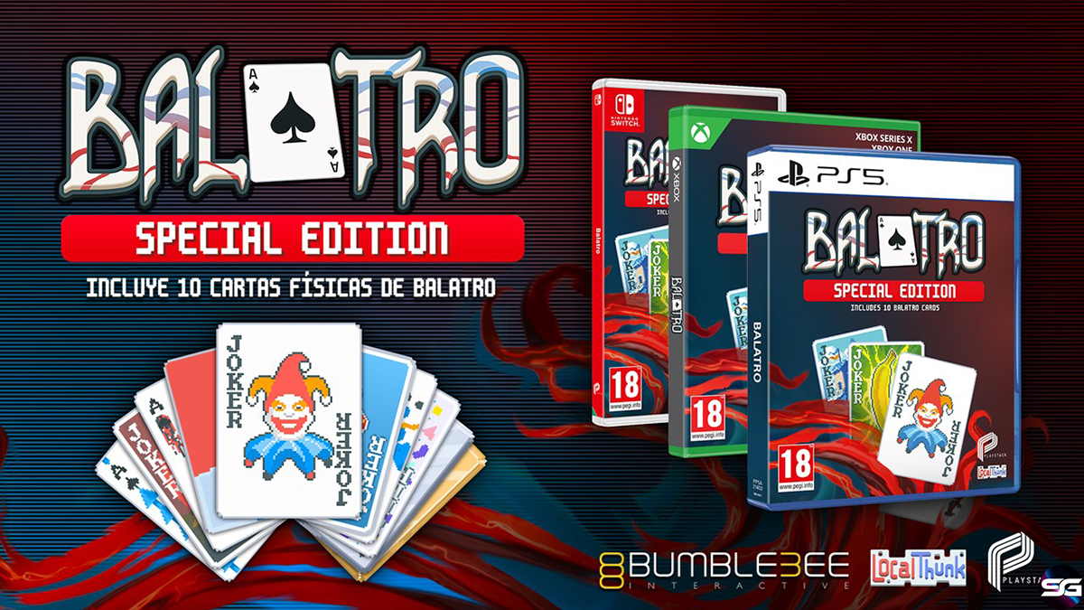 Bumble3ee Interactive anuncia Balatro en formato físico