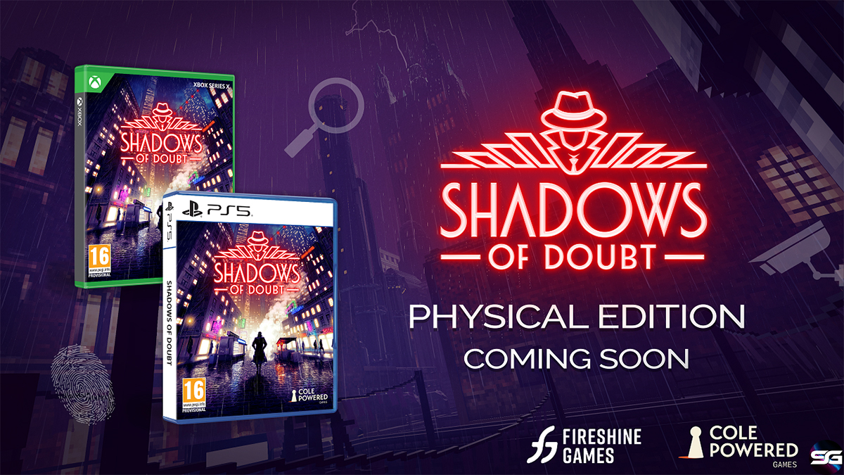 Se anuncia la edición física de Shadows of Doubt para PlayStation 5 y Xbox Series X
