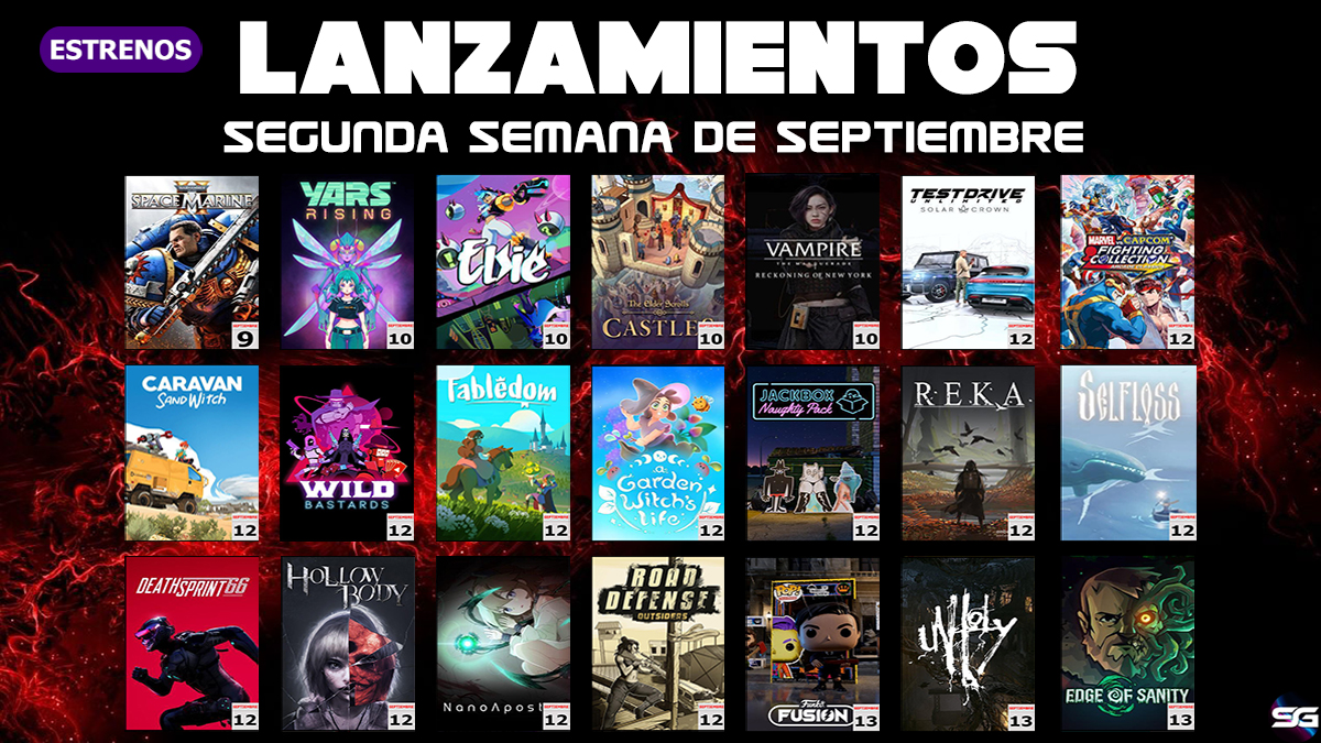 Lanzamientos 2ª Semana Septiembre 