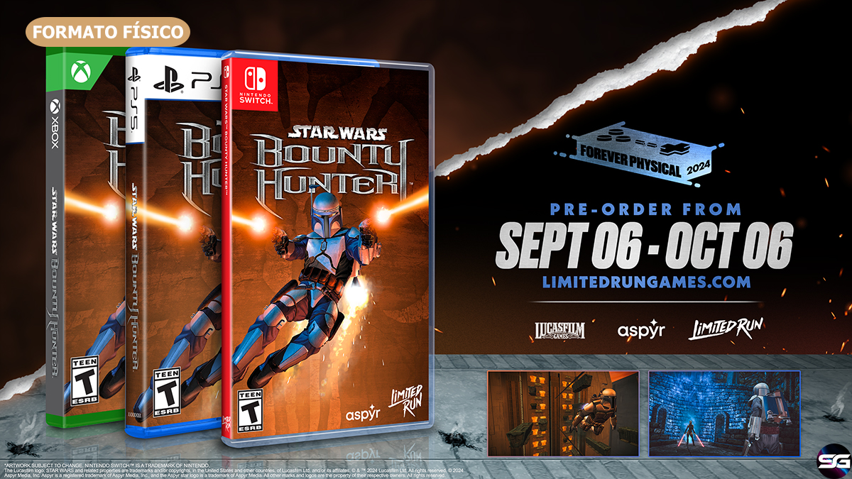 Aspyr anuncia ediciones físicas de STAR WARS: Bounty Hunter™ para Nintendo Switch, Xbox Series X, PlayStation 5 y PC 