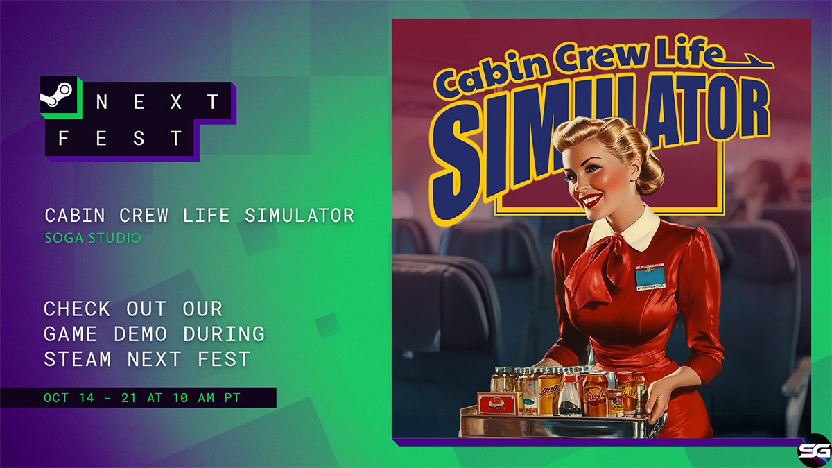 Únase a nosotros en Steam Next Fest 2024: Demo Cabin Crew Life Simulator 