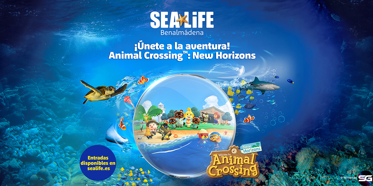 Una colaboración pionera en España, entre el mundo submarino de SEA LIFE Benalmádena y el universo de Animal Crossing: New Horizons de Nintendo 