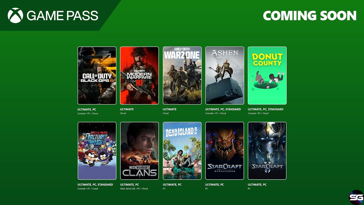 Próximamente en Xbox Game Pass: Call of Duty: Black Ops 6, StarCraft & StarCraft II y mucho más  